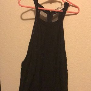 Beautiful long black dress see through on bottom